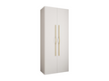 Maisonpuretop 2 Hinged Door Wardrobe 245.5/100/50 2 Doors White/Gold 32173ONPG