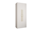 Maisonpuretop 2 Hinged Door Wardrobe 245.5/100/50 2 Doors White/Gold 32173ONPG