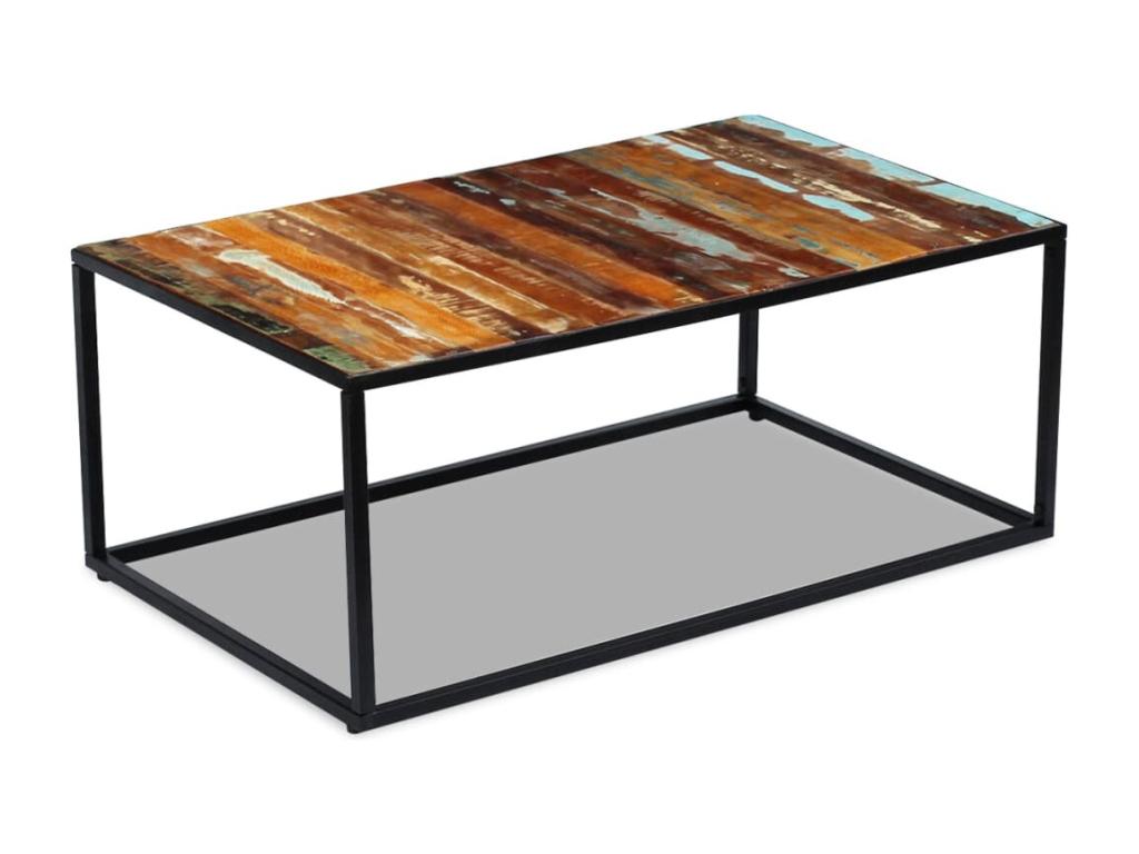 Coffee table, solid reclaimed wood, 100x60x40 cm, 17118PMGO