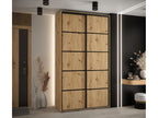Artvivrestore 4-Door Sliding Wardrobe 235.2/130/45 2 Doors Artvivrestore/Black 09752RVXA
