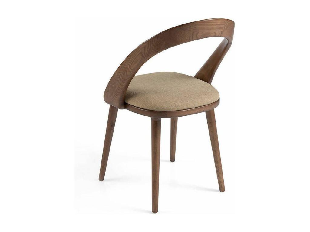 Lazy Chair in Ash and Walnut Wood and Faux Leather - Set of 2 - Color Artvivrestore 55 77916ISZA