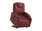 Electric reclining armchair, burgundy red faux leather 00095TEIR
