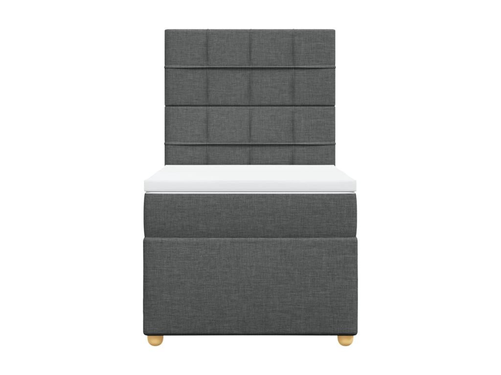 Artvivrestore bed base with mattress, Dark Grey 100x200cm, Fabric 62635VCFN