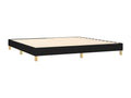 Upholstered bed base and mattress with LED lighting, black, 200x200 cm, fabric, 40402TJRW