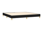 Upholstered bed base and mattress with LED lighting, black, 200x200 cm, fabric, 40402TJRW
