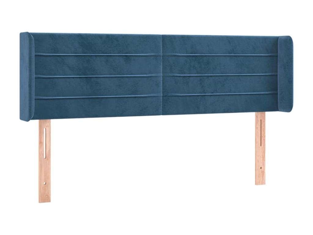 Dark Blue LED Headboard 147x16x78/88 cm Velvet 83355EYHW