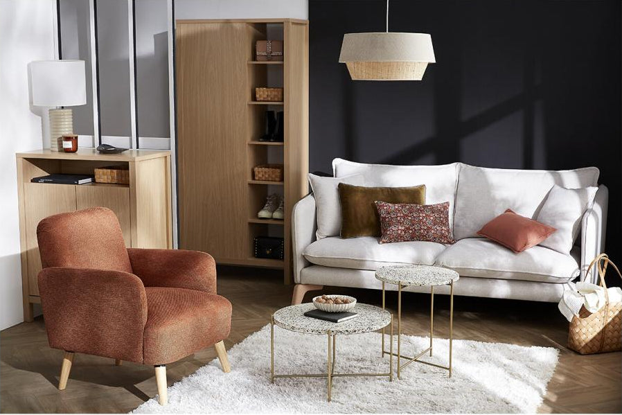 Scandinavian armchair in mint green fabric and light wood, Artvivrestore 51188PNEM