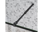 Walk-in shower screen 70x200cm with black square support bar 73-120cm extendable, 8mm anti-limescale glass, modern style 98529HDAQ