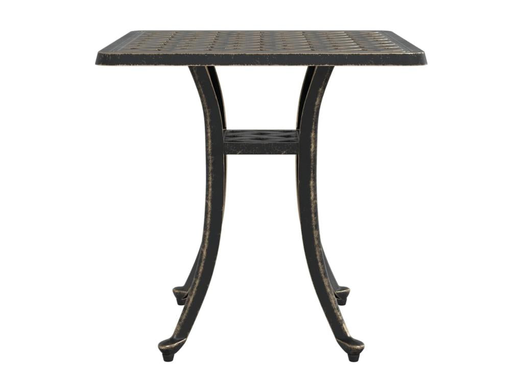 Bronze garden table 53x53x53 cm cast aluminum 77206XBDE