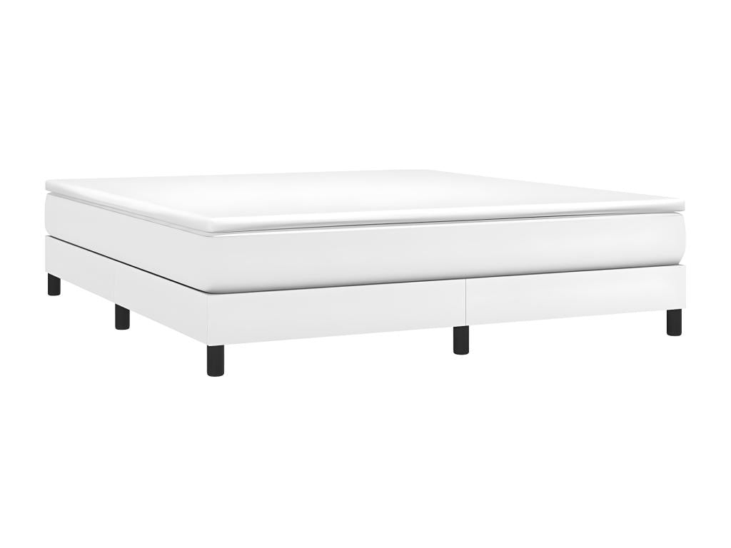 Maisonpuretop bed base with mattress, white, 180x200 cm, faux leather, 53524OTUK