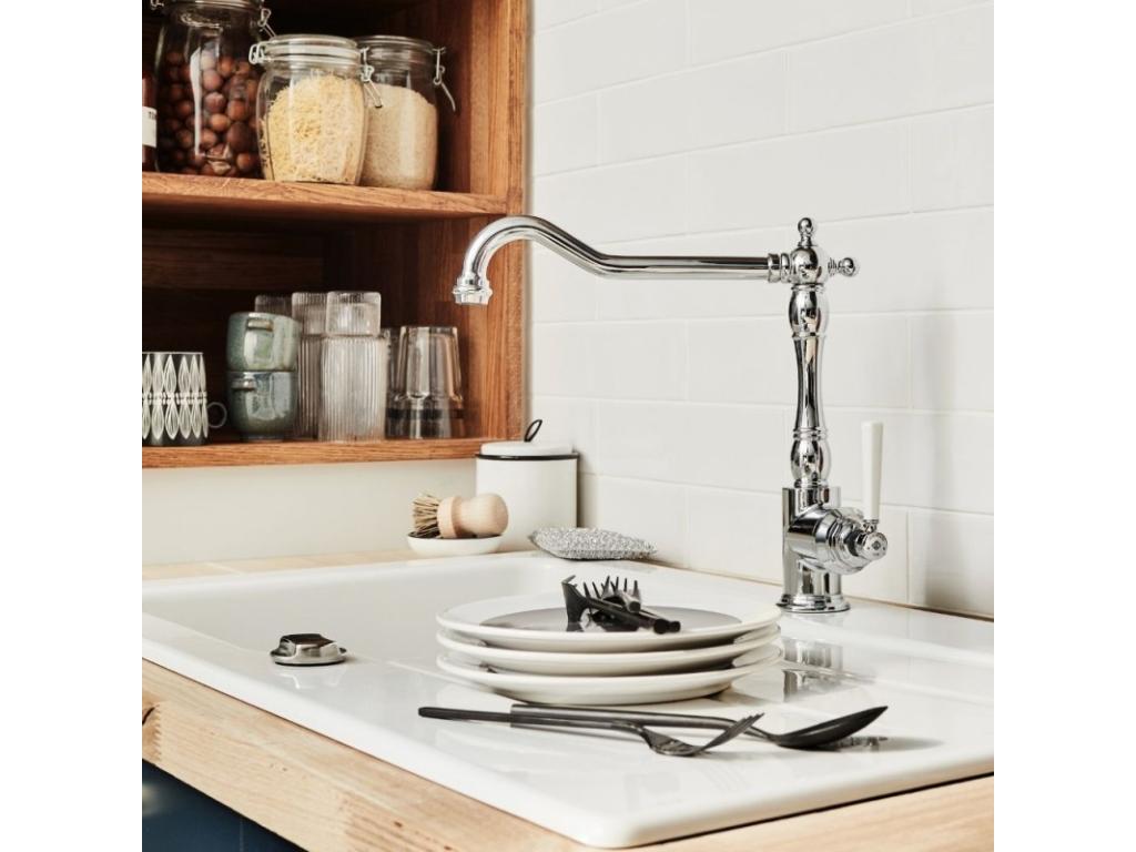 Artvivrestore high-spout kitchen mixer tap, Briochin cleaner 90009TSHC