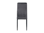 Set of 6 dining chairs - Velvet/Metal - Grey - Artvivrestore 79743KBVS