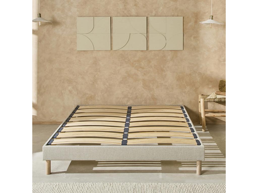 Artvivrestore - Artvivrestore wooden bed base 140x200 cm - Beige - Delivered by Artvivrestore 64314PNHJ