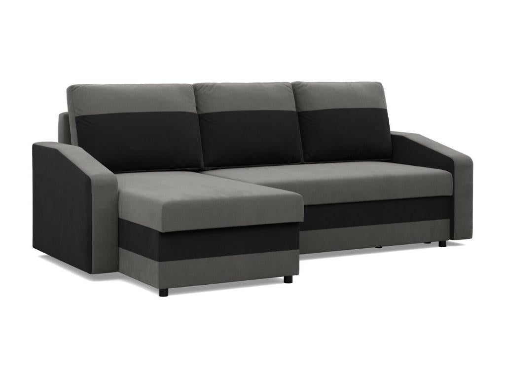 Corner sofa with universal sleeping function, Seite Grey Black 61737BIGD