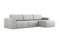Modular corner sofa M right-hand in Strukturstoff - silver - Artvivrestore 07398GIAT
