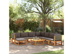 9-piece solid wood garden furniture set with cushions by Maisonpuretop 28861NGZZ