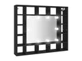 Black LED mirror cabinet 91x15x76.5 cm 36232MDMR