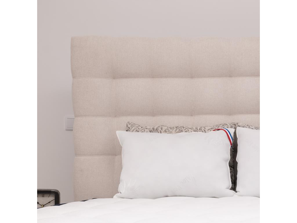 Maisonpuretop upholstered headboard in high-quality beige fabric - length 105 x width 90 cm 81352XSUJ
