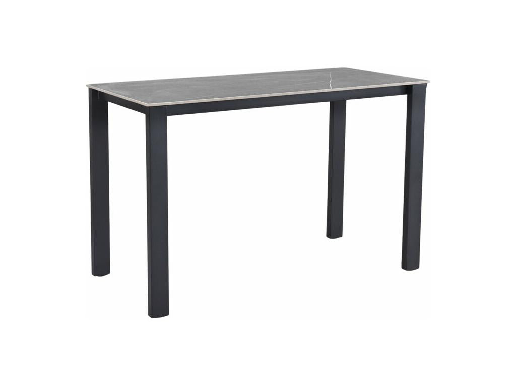 High table 140 cm rectangular ceramic marble grey - Maisonpuretop 14205TAIN