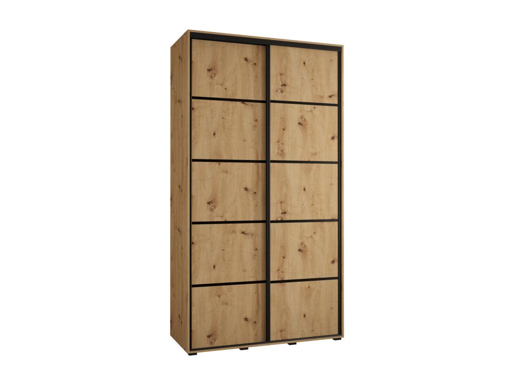 Artvivrestore 4-Door Sliding Wardrobe 235.2/130/45 2 Doors Artvivrestore/Black 09752RVXA