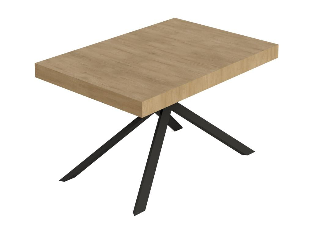Niket extendable table 90x130/234 cm, natural oak with anthracite legs, 55458QZLT