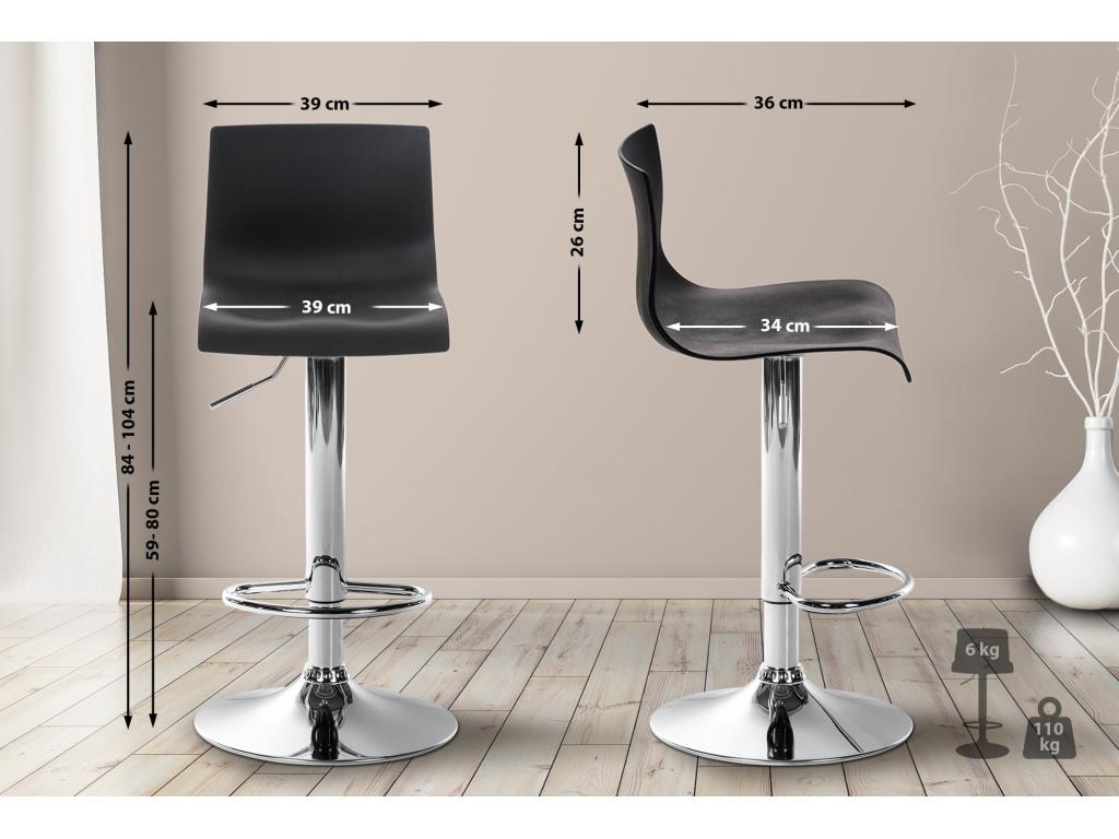 Bar stool - Plastic - Black - Artvivrestore 99014BAUZ