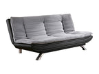 Maisonpuretop convertible sofa in fabric and faux leather Maisonpuretop III - Grey and black 70714TWGI