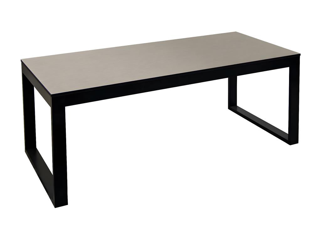 Artvivrestore - Table 160x90cm Champagne Color Black U-Shaped Base 53361XREA