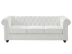 Maisonpuretop 96271KPKW 3-seater sofa in white buffalo leather