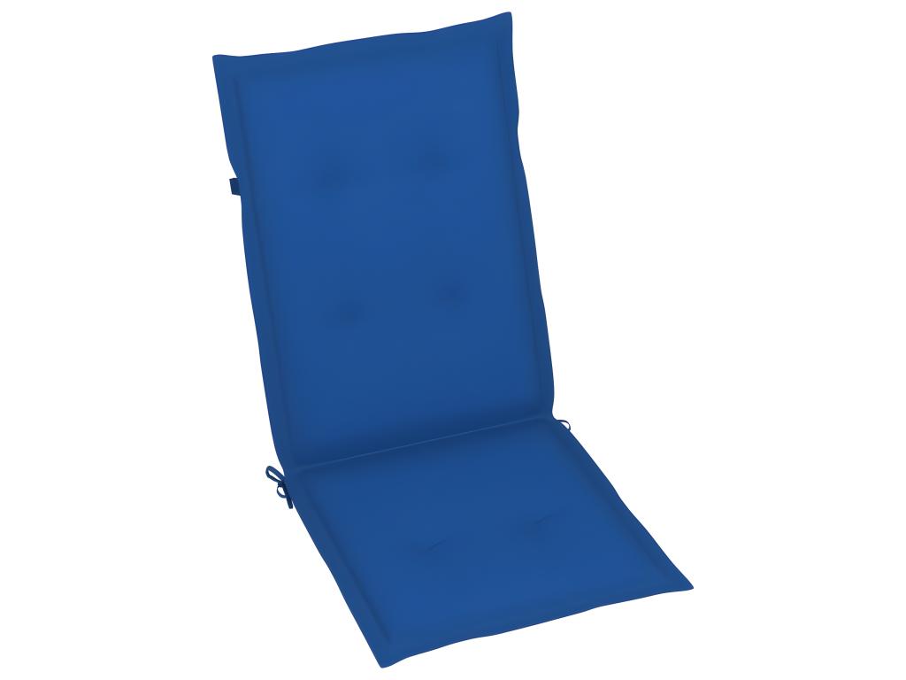 Set of 4 reclining garden chairs and cushions, Maisonpuretop Wood 78477IISD