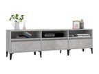 Concrete grey TV stand 150x30x44.5 cm engineered wood 61231ORSA