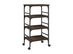Brown oak kitchen trolley 45x35x89.5 engineered wood 22409OLJB