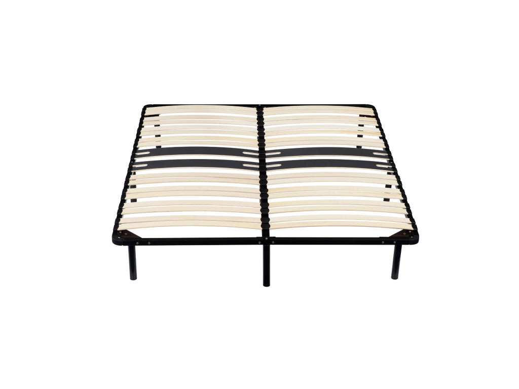 120x190 Black Bed Base, Reinforced Frame, Artvivrestore, 9 Metal Legs, 29 cm High, Easy Assembly, 80934TDRD