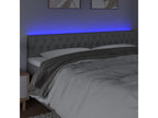 Light Grey LED Headboard 180x7x78/88 cm Fabric 27258MTMN