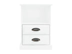 High-gloss white bedside table 43x36x60 cm 07901VWCN