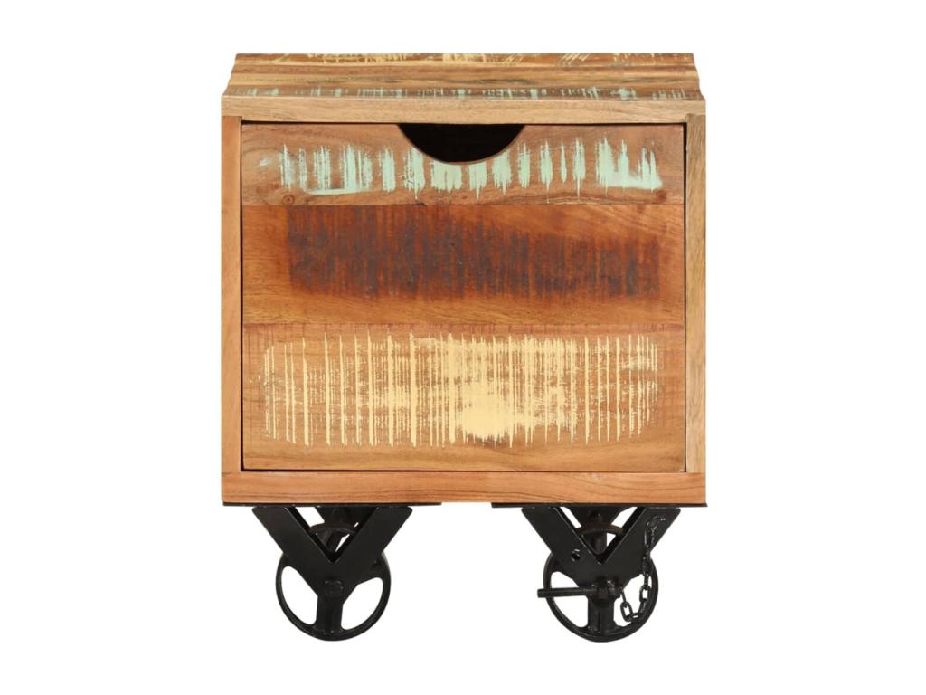 Side table 40x40x55 cm Solid reclaimed wood 05773XQID