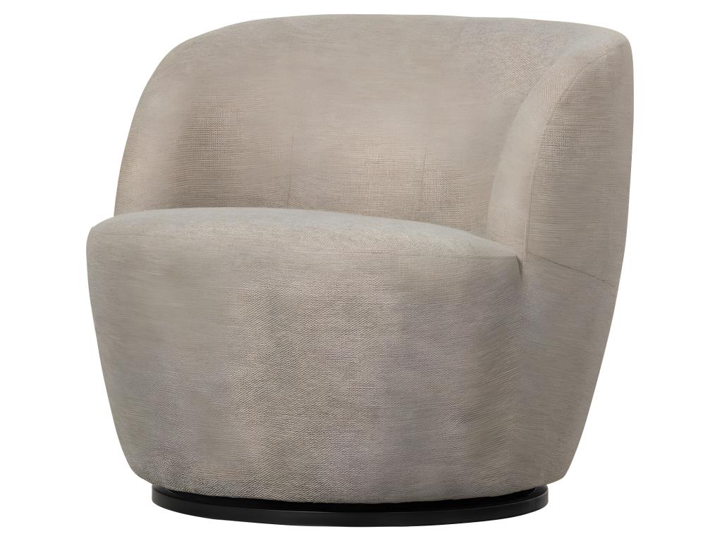 Calmetop - Designer swivel armchair in fabric - Natural 28523HWDK
