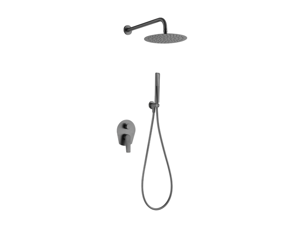Artvivrestore GPD055/BGM 94162OCOY Recessed Anti-Limescale Shower Column, Black Gun Metal