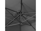 Rectangular cantilever parasol 3x4 m - Artvivrestore - Grey - Offset parasol, tiltable in 6 positions, 360° rotation. 66079VUQE
