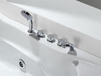 White whirlpool bathtub - 2-person capacity - 385 L - 181x121x65 cm - Left-hand corner - Maisonpuretop 08331JXBQ