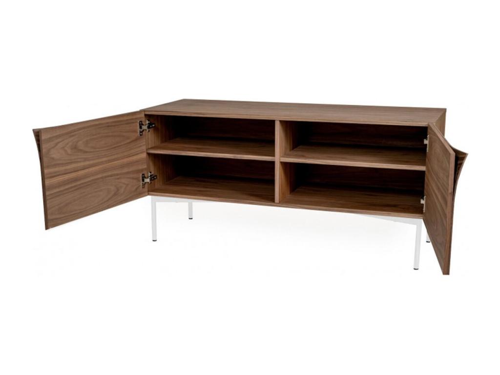 2-Door/2-Tier Buffet, 120cm Deep, Walnut Finish, 61695CPZH