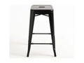 Kontoir 65cm Matte Black Steel Industrial Stool 63550YNIL