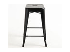 Kontoir 65cm Matte Black Steel Industrial Stool 63550YNIL