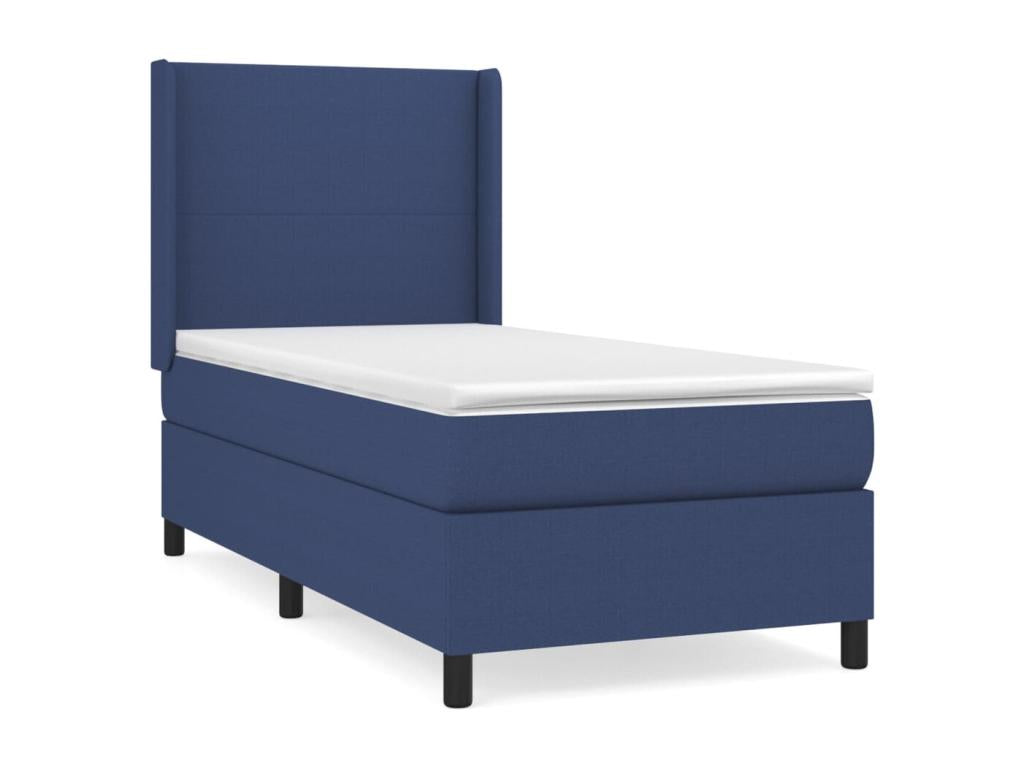 Maisonpuretop bed base with mattress, blue, 80x200 cm, fabric, 34960WPCH
