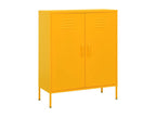 Mustard Yellow Storage Cabinet 80x35x101.5 cm Steel 96753THZB