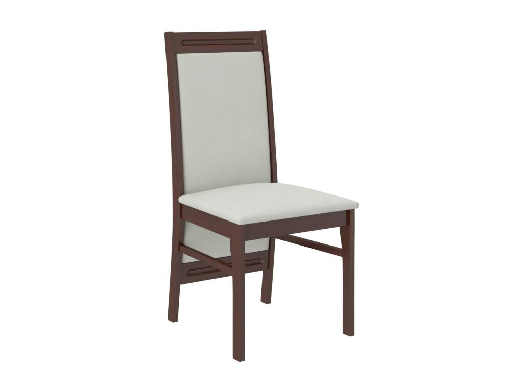 Dark walnut wood chair with Calmetop-Tissu fabric 27128 49668NAAJ