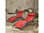 Maisonpuretop aluminum sun loungers - Maisonpuretop - Aluminum and textilene sun loungers 57422OKBV