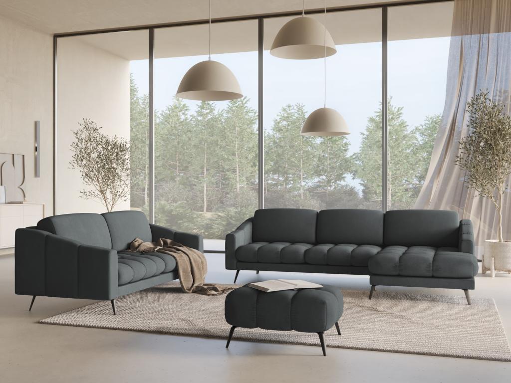 Artvivrestore 3-seater fabric sofa - graphite - Artvivrestore 72066FREW