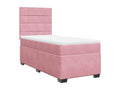 Artvivrestore bed base with mattress, Pink 90x190 cm Velvet 11211RZLS