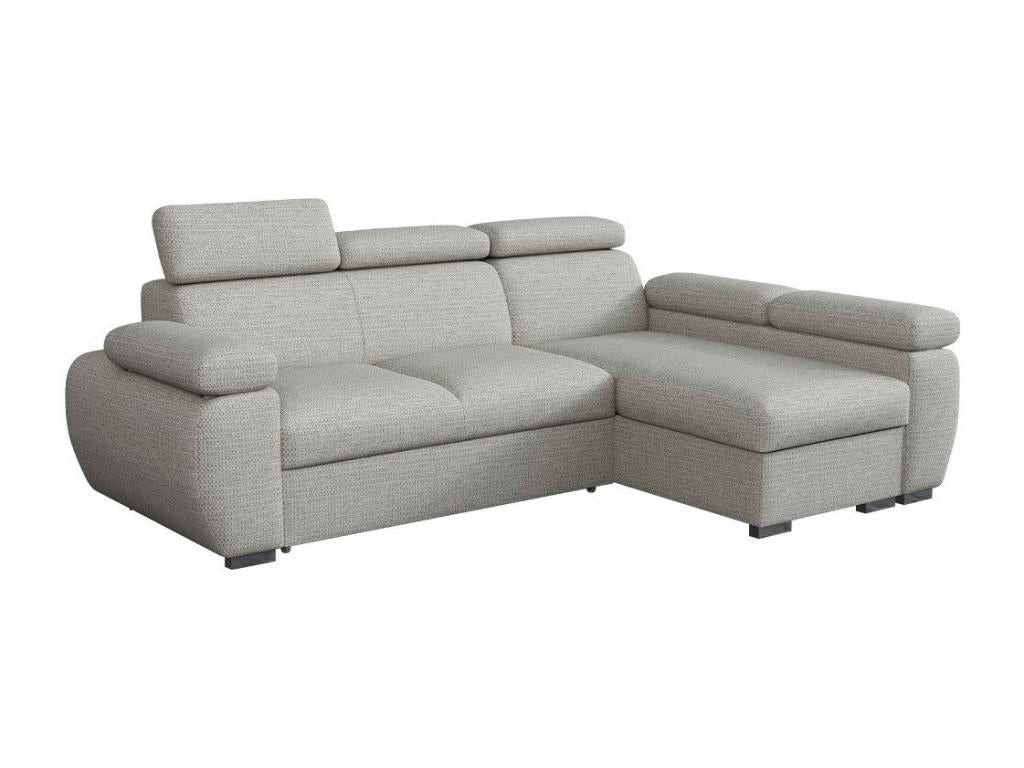 Artvivrestore 132 Corner Sofa, Grey, Sleeping Function, Bed Box, 255x170x85cm, 32719GUDI